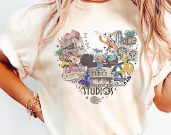 Vintage Disney Hollywood Studios Comfort Colors Shirt, Retro Hollywood Studios Shirt, Disneyworld Shirts, Hollywood Studios Trip 2025 Shirt