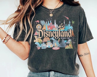 Vintage Disneyland Resort Comfort Colors Shirt, Retro Disneyland Parks Shirt, Magic Kingdom Shirt, Disneyworld Shirts, Disney Family Shirts