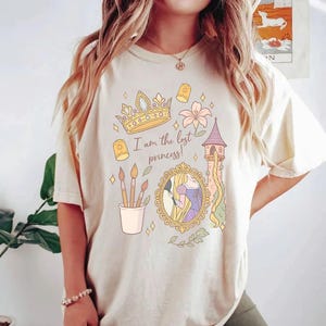 Vintage Disney Tangled Rapunzel Floral Comfort Colors Shirt, Disney Princess Rapunzel Shirt, Lost Princess Tee, Magic Kingdom Shirt