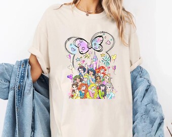 Retro Princess Comfort Colors Shirt, Disneyworld Princess Shirt, Disney Girl Tee, Disneyland Girls Trip Shirt, Princess Castle Tee