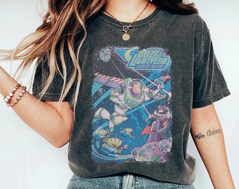 Vintage Buzz Lightyear Comfort Colors Shirt, Toy Story Friends Shirt, Disney Shirt, Toy Story Birthday Shirt, Disney Friends, Pixar Shirt