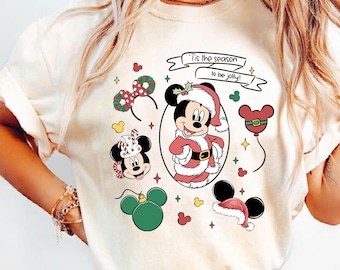 Comfort Colors Coquette Tis' The Season To Be Jolly Christmas Shirt, Disney Mickey's Very Merry Christmas Party 2025 Shirt, Disneyland Shirt