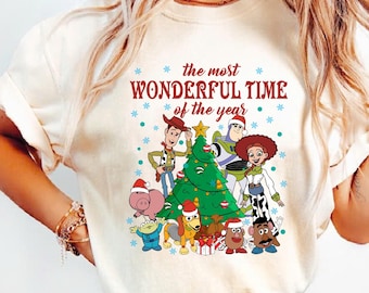 Toy Story Christmas Comfort Colors Shirt, Disney Christmas Tee, You've Got A Friend In Me Shirt, Family Matching Shirt, Pixar Holiday Shirt