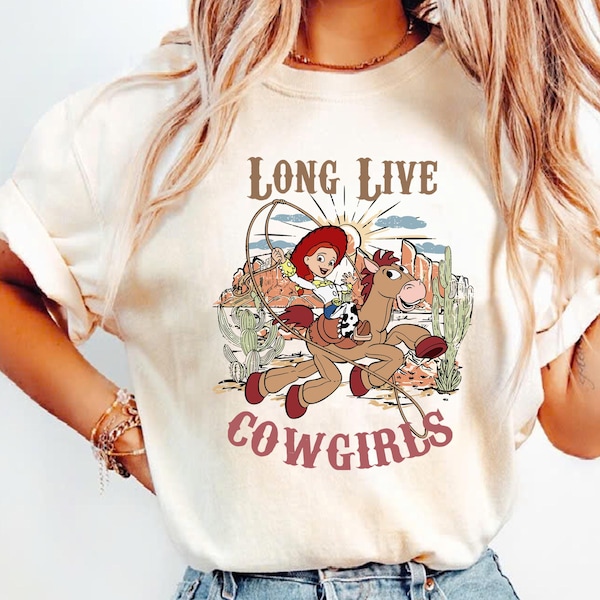 Disney Pixar Toy Story Comfort Colors Shirt, Retro Disney Shirt, Jessie Long Live Cow Girl Shirt, Disneyland WDW Matching Family Shirt