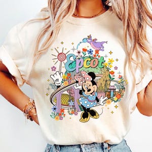 Disney Mickey Mouse Epcot Comfort Colors Shirt, Mickey Friends Epcot Flower Shirt, Figment Epcot Shirt, Epcot Purple Dragon Shirt