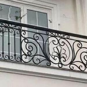 Wrought Iron Railing - Terrace Blusters - Grapevine - Balcony - Fence - Handmade Ornamental Railing - Hand Forged - Iron Work - Vine Design