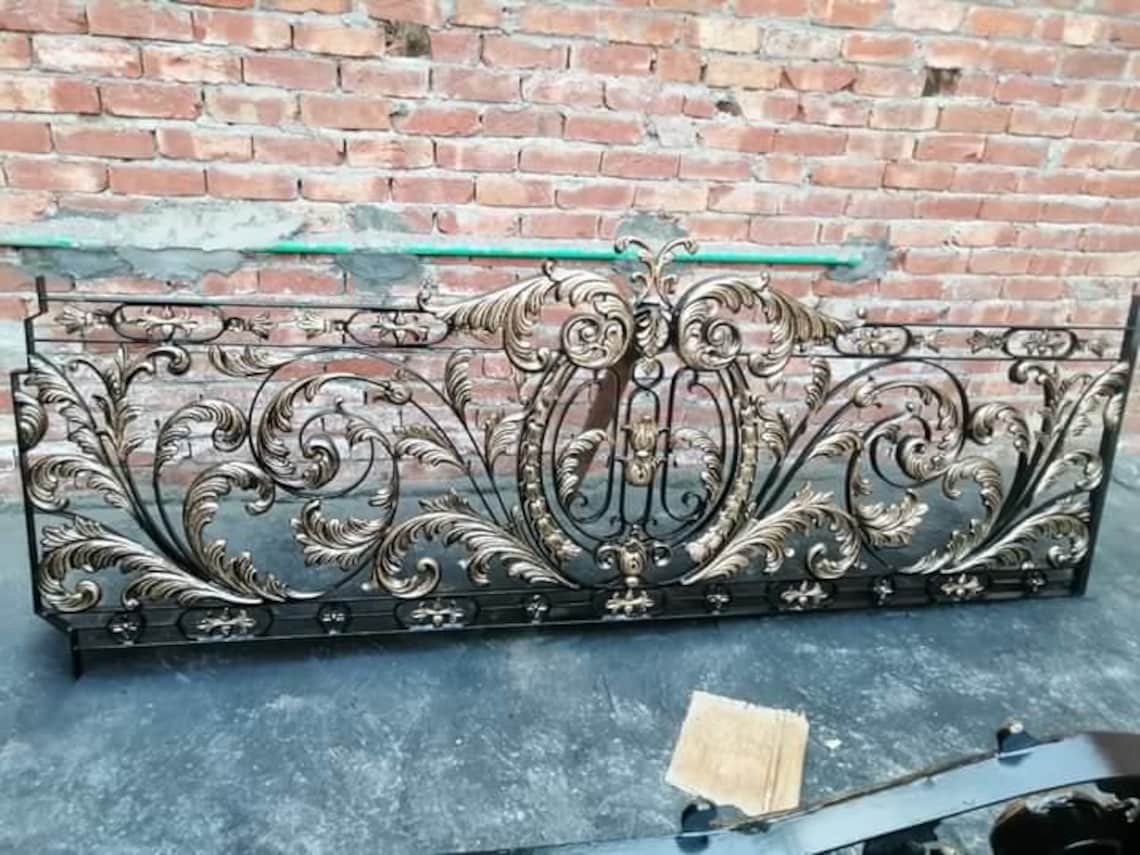 Hand-forged Wrought Iron Railing: Ornamental Terrace, Stair, and ...