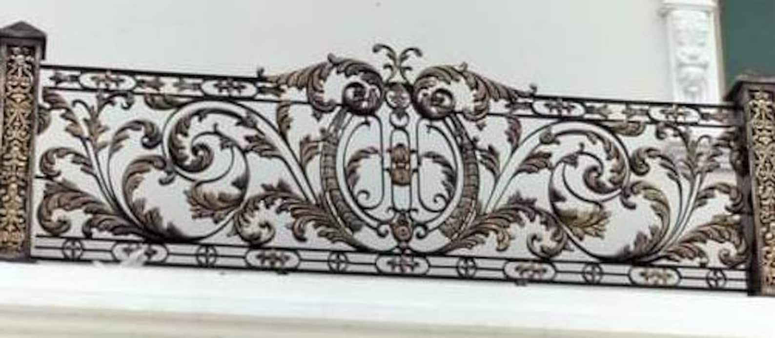 Hand-forged Wrought Iron Balcony Railing | Custom Ornamental Balustrade ...