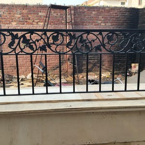 Hand-Forged Wrought Iron Grapevine Railing - Ornamental Balcony Fence