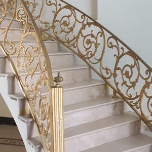Wrought Iron Railing - Terrace Balusters - Stair Balusters - Balcony - Fence - Handmade Ornamental Railing - Hand Forged -  - Scroll Work