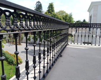 Wrought Iron Railing - Terrace Blusters - Stair Blusters - Balcony - Fence - Handmade Ornamental Railing - Hand Forged - Iron Work - Juliet
