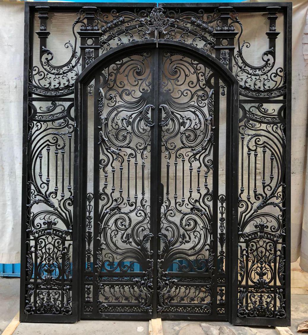 Hand-forged Wrought Iron Double Doors: Spanish Victorian Design - Etsy