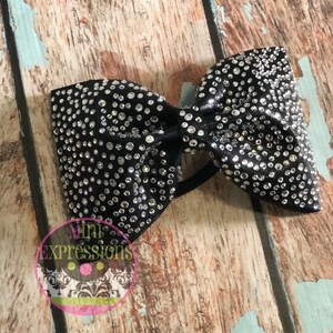 Fullout Glitter Rhinestone Tailless Cheer Bow Cheerleading competition Bow