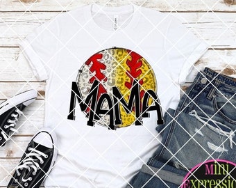 Mama Softball  Baseball Sublimation Transfer Ready to Press/ Softball transfer/ Baseball transfer