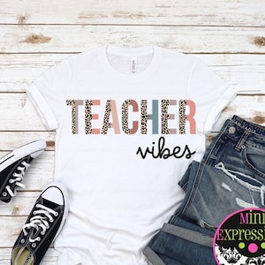 Teacher Viber HTV or Sublimation Transfer Ready to Press/ Teacher transfer/ Teaching/ HTV Transfer/ Sublimation Transfer/ School/ Leopard