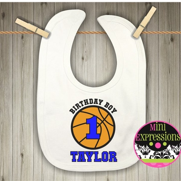 Basketball Personalized Birthday BIB Personalized With Any NAME/ First birthday/ MVP