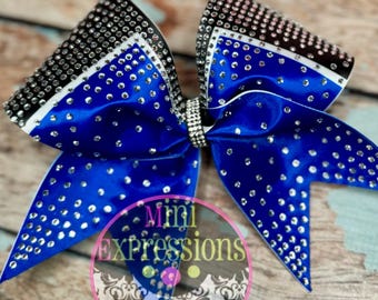 Large Rhinestone Cheer Bow Allstar Cheer Cheerleading/ school cheer/ custom colors