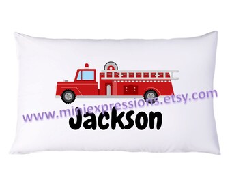 Fireman pillowcase | Etsy Fire Truck Pillowcase Gift For Boy Kid