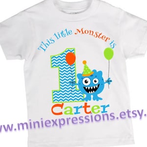Little Monster Personalized Birthday shirt