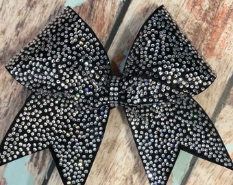 Rhinestone Cheer Bow competition bow allstar cheerleading school cheer custom bow team bow