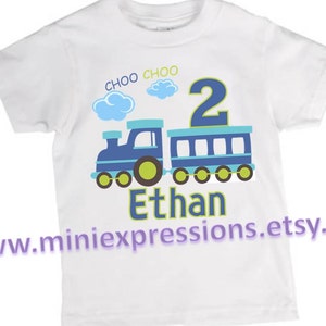 Choo Choo Train Personalized Birthday shirt