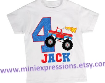 Monster Truck Birthday shirt Personalized