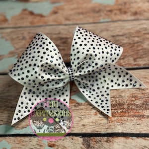Satin Rhinestone Cheer bow can be made in custom colors/ cheerleading/ competition bow/ allstar bow