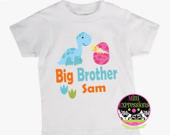 Big Brother Dinosaur shirt Personalized just for you pregnancy announcement Tshirt