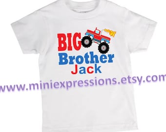 Big Brother Monster Truck Personalized shirt