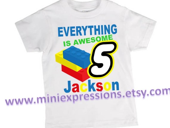 Building Blocks Personalized Birthday Shirt