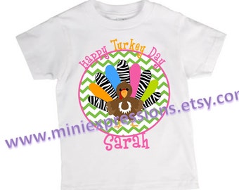 Happy Turkey Day Personalized Thanksgiving  shirt