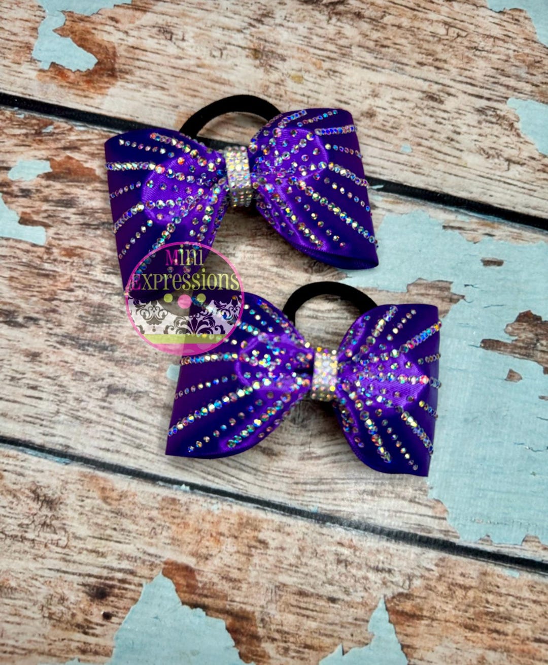 Spray Rhinestone Tailless Cheer Bow Competition Bow Allstar ...
