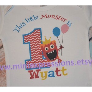 Little Monster Personalzied Birthday shirt