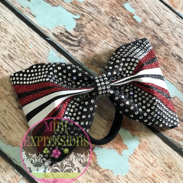 Extra Large Glitter Tailless Cheer Bow