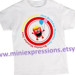 Little Monster Personalzied Birthday shirt