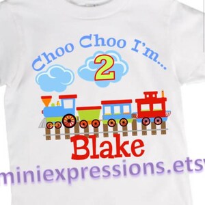 Choo Choo Train Personalized Birthday shirt