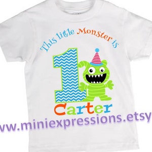 Little Monster Personalized Birthday shirt