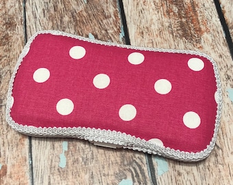 Pink Dot Travel Wipe Case Baby Wipe Case Ready to Ship
