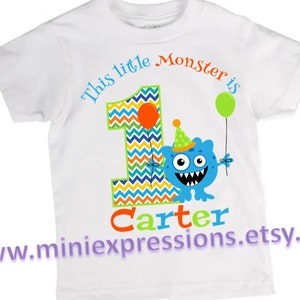 Little Monster Personalized Birthday shirt