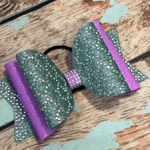 Large Mermaid rhinestone Tailless Cheer Bow Custom Colors