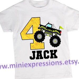Monster Truck Birthday shirt Personalized | Etsy