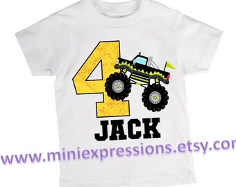 Monster Truck Birthday shirt Personalized