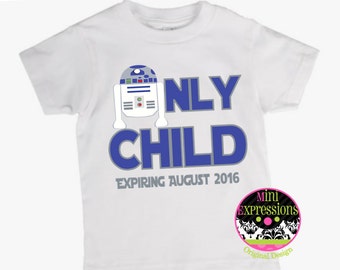 Only Child Personalized pregnancy announcement Tshirt