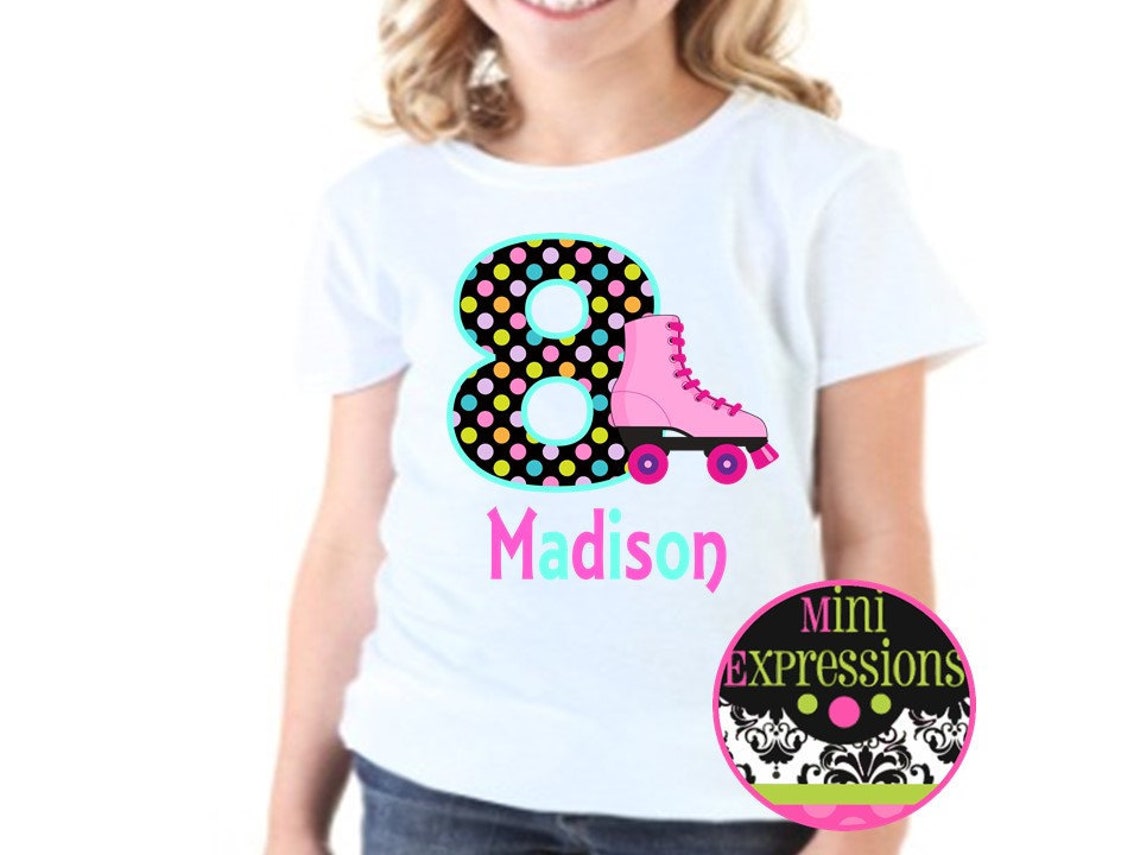 Roller Skate Birthday Shirt Personalized Just for You Etsy