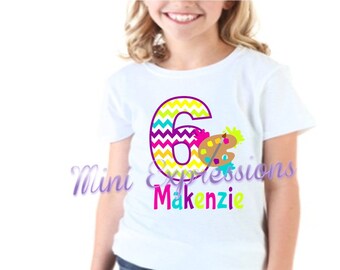 Art Palette Birthday Shirt or Bodysuit Personalized With Any NAME and AGE