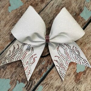 Flaming Hot Rhinestone Glitter Cheer bow