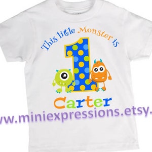 Little Monster Personalized Birthday shirt