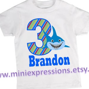 Shark Birthday Shirt Personalized