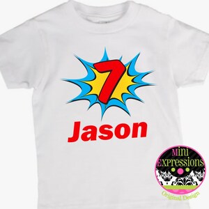 Super Hero Inspired Birthday shirt