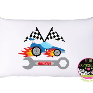 Personalized  Racecar  PillowCase